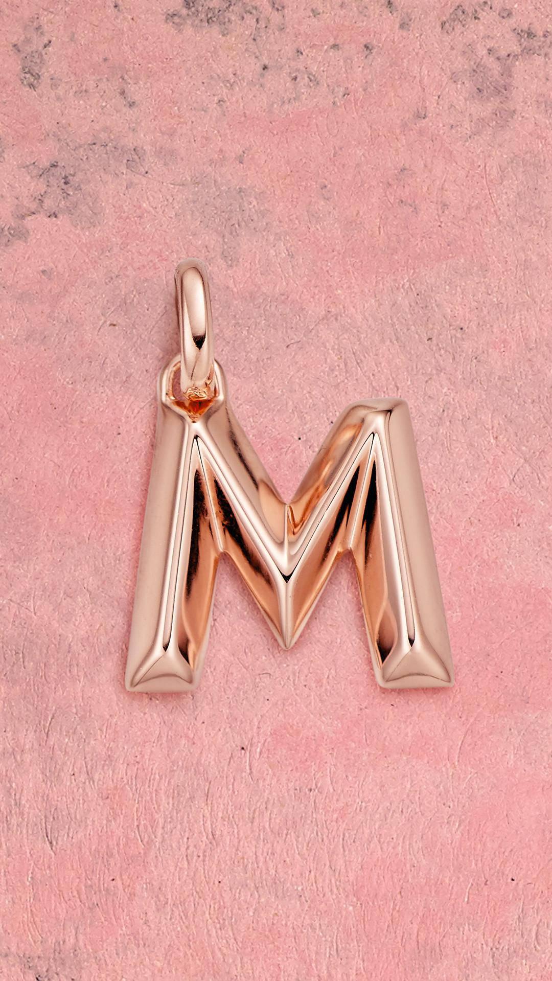 Gold Plated Letter M Wallpaper