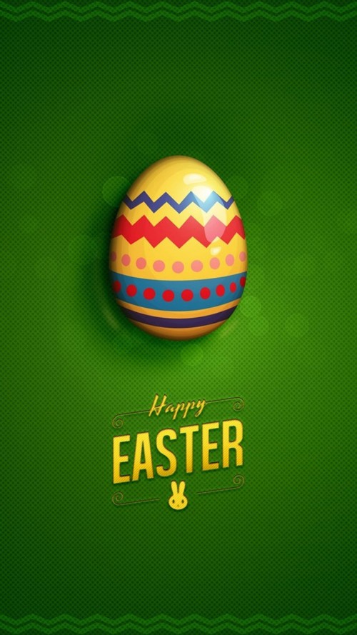 Happy Easter Green iPhone Wallpaper