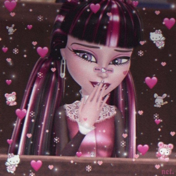 Icon Draculaura Pink Pretty Aesthetic Monster High Art