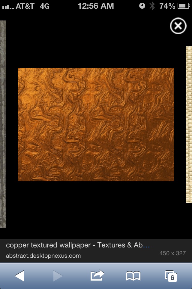 Copper textured wallpaper Wall Treatments Pinterest