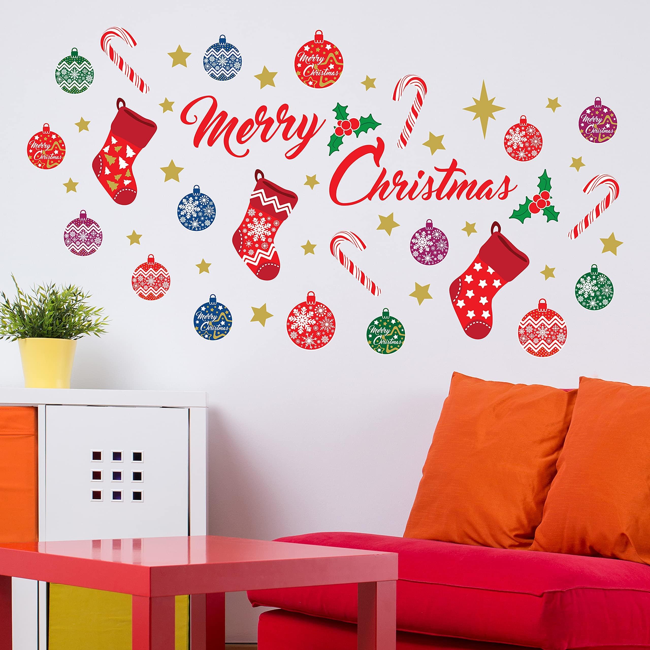 Amazoncom Wallflexi Christmas Decorations Wall Stickers Merry