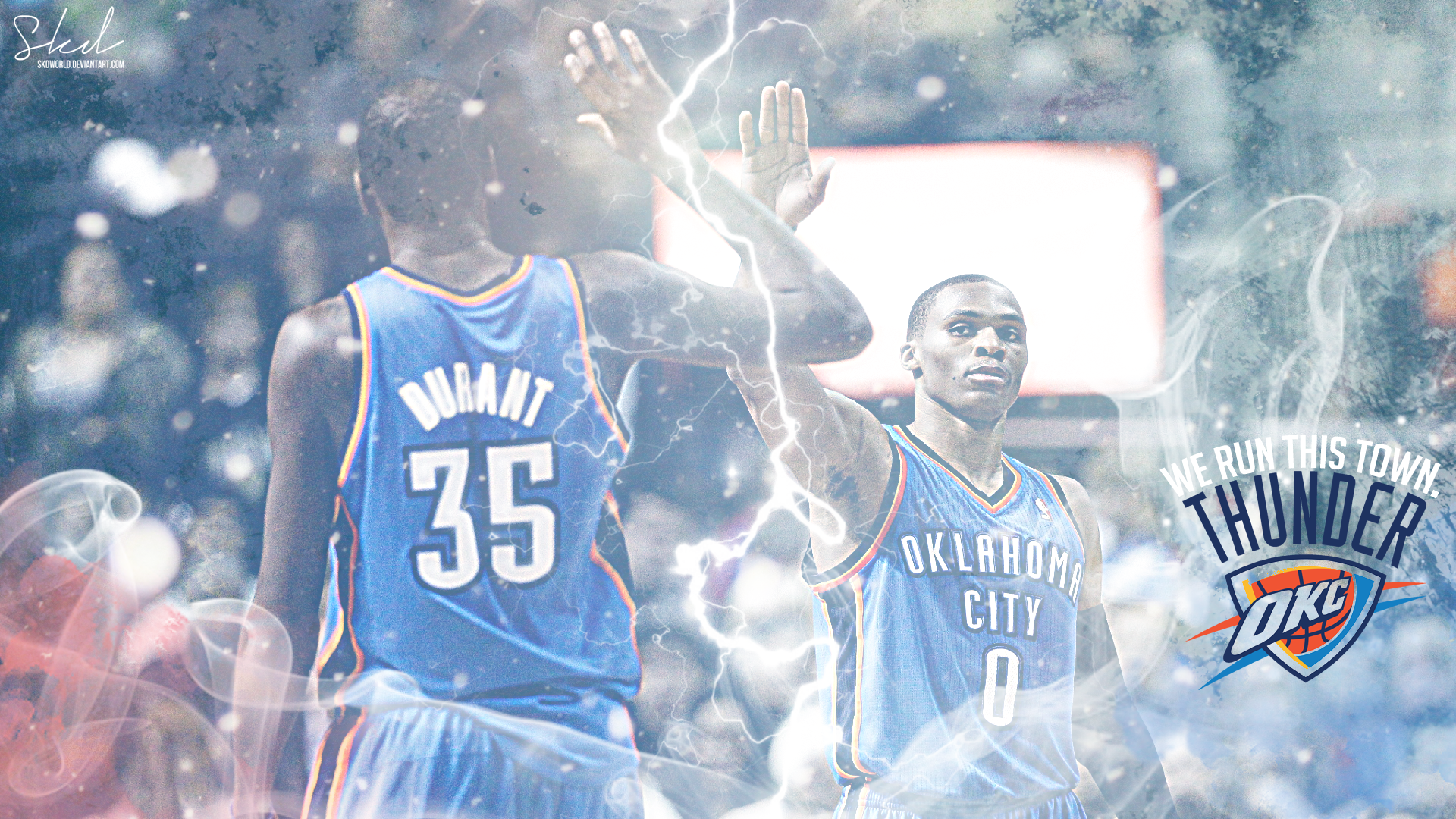 Okc We Run This Town Kd And Russ By Skdworld