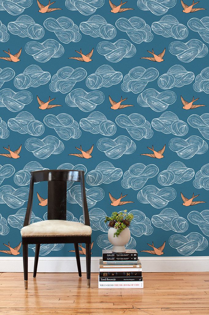 Hygge West Daydream Blue Tile Removable Wallpaper