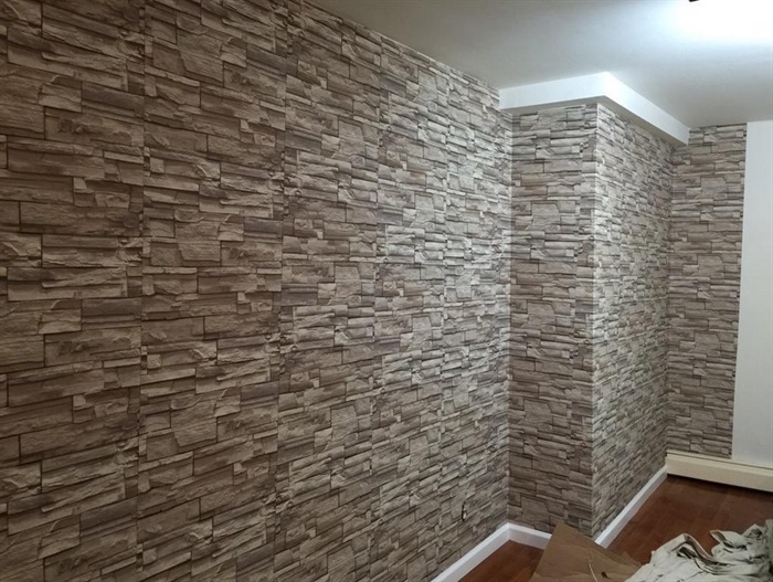Studio Gets Makeover Using Stone Wallpaper TotalWallcovering