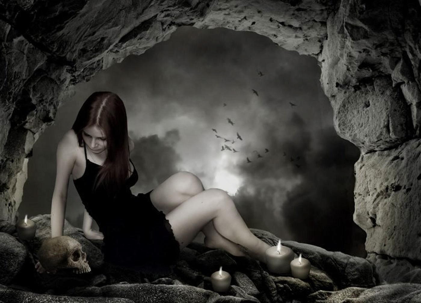 Gothic Puter Wallpaper Desktop Background 3d Dark Women