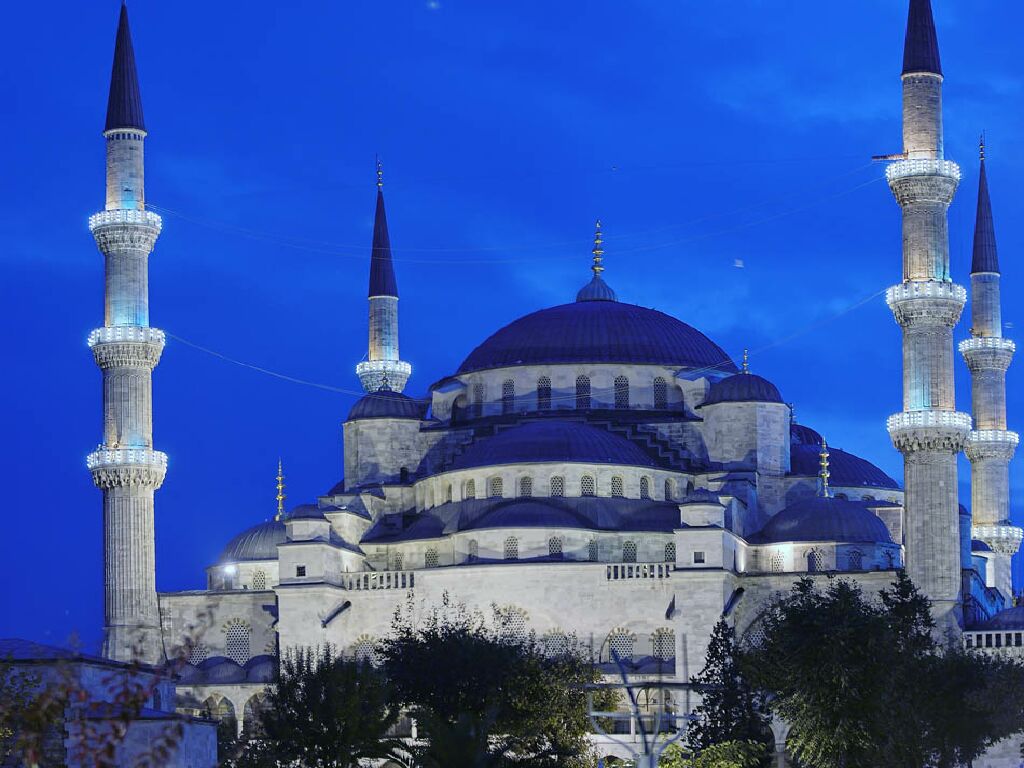 Mosque Istanbul Wallpaper Qeprz Blue