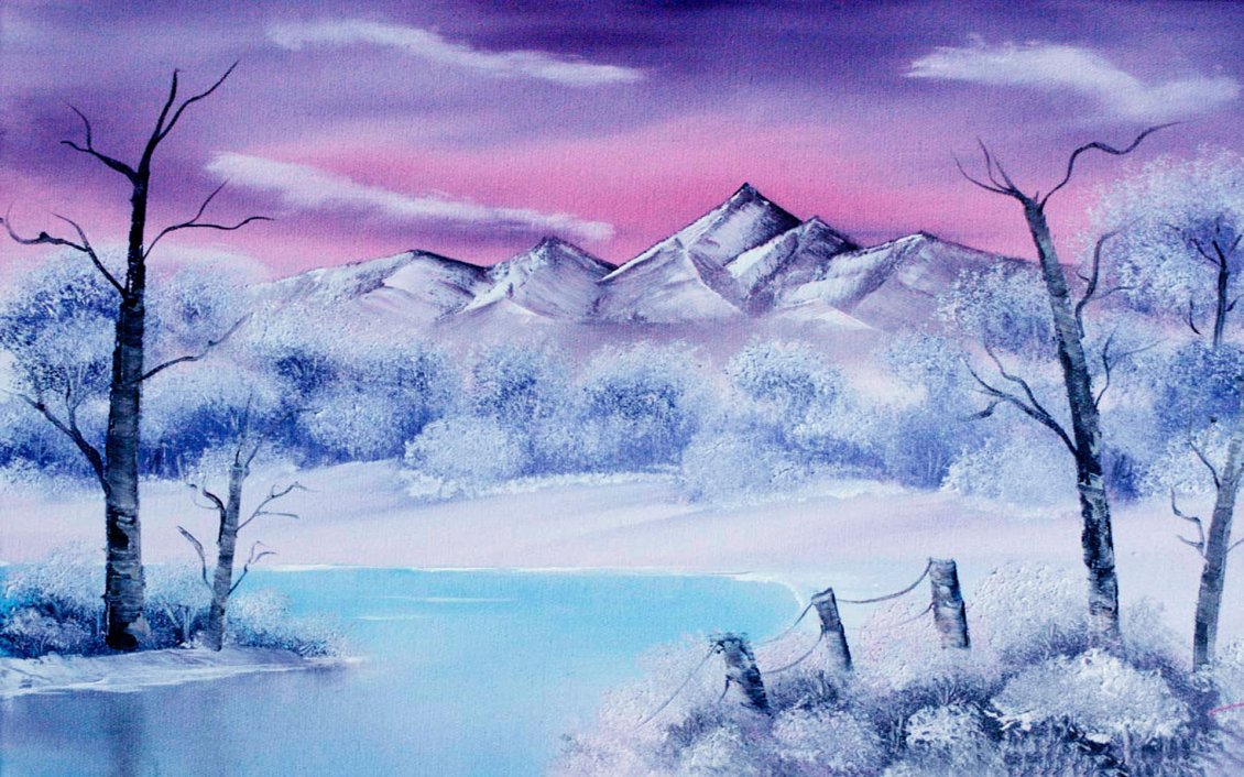 Wonderful winter painting   HD nature wallpaper