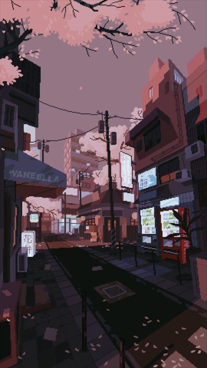 Anime Aesthetic Street Wallpaper
