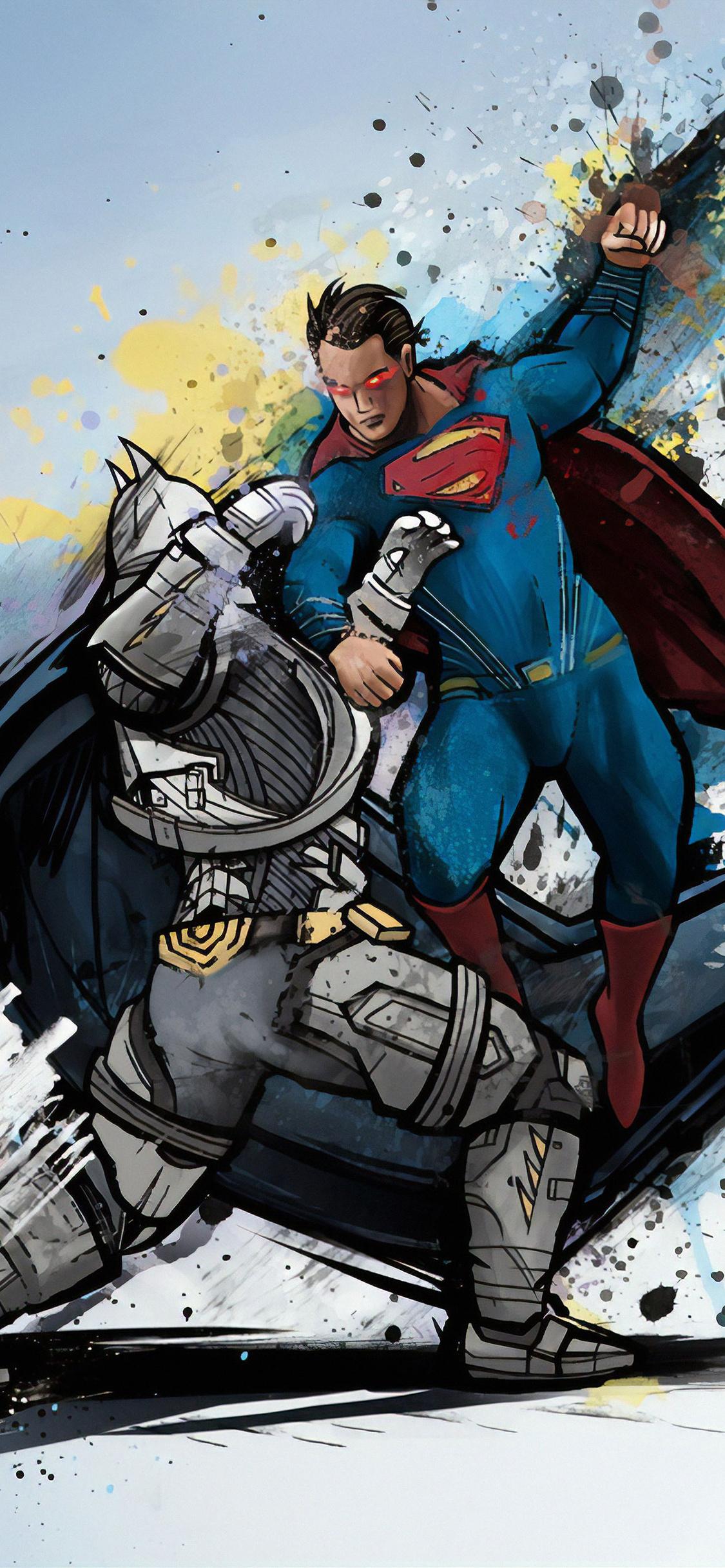 Batman Superman Sketch Art iPhone Xs X