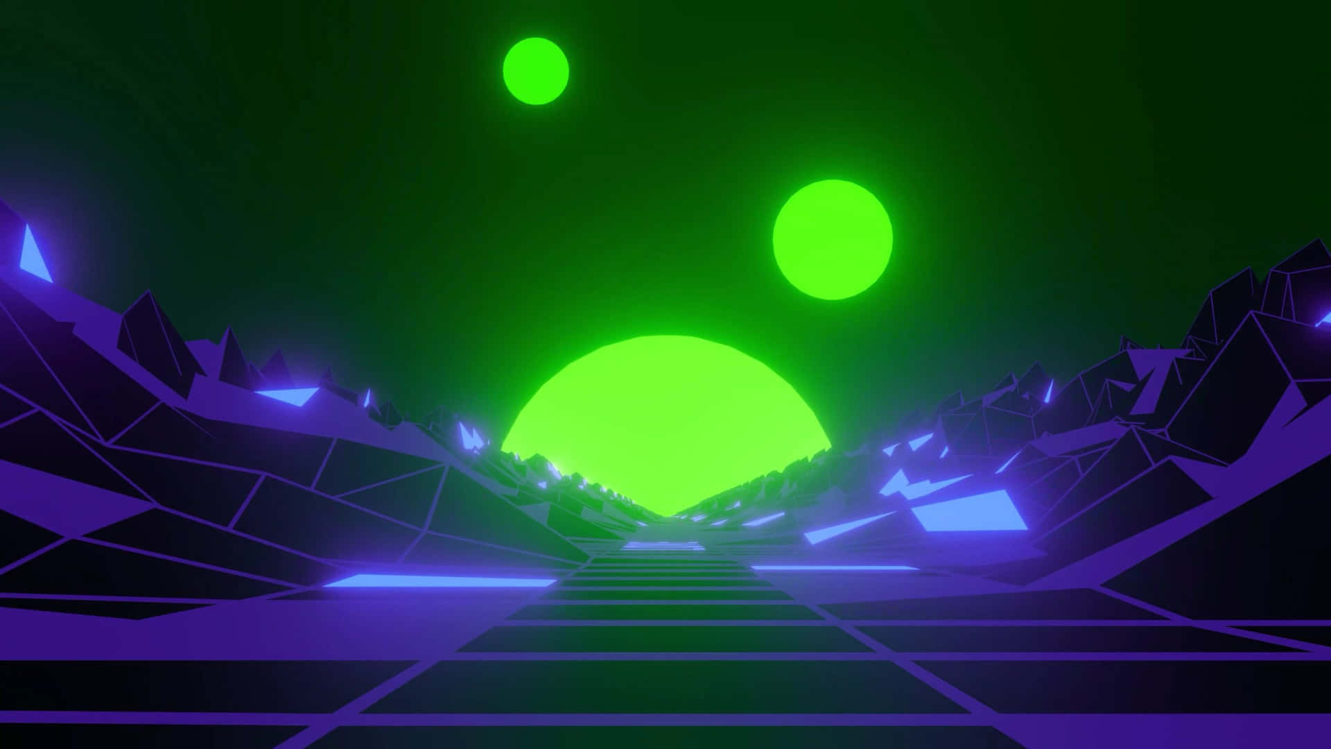 Neon Green And Purple Wallpaper