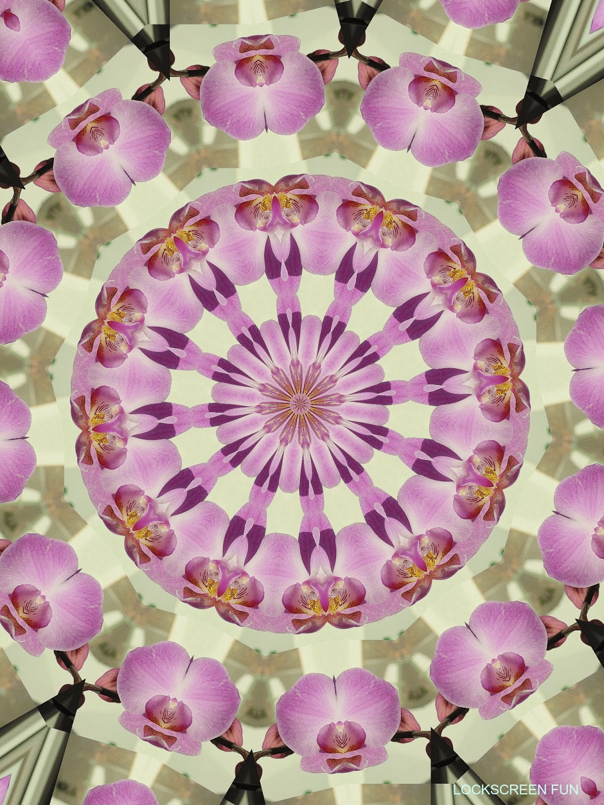 LockscreenFun Beautiful Orchid Mandala   iPad Mini Wallpaper