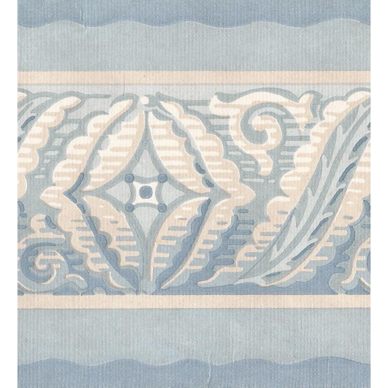 Pale Blue Cream Narrow Metre Wallpaper Border By Coloroll