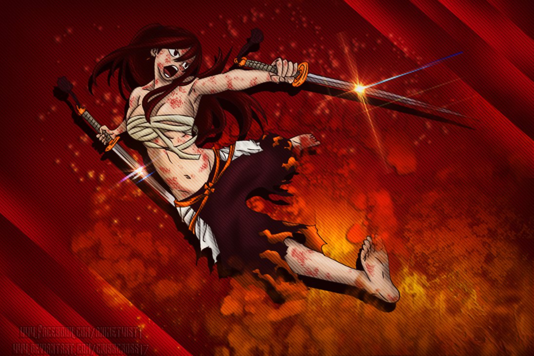Erza Scarlet[Fairy Tail Wallpaper by Crisscross17