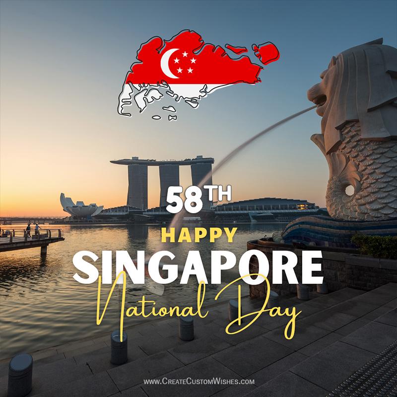 58th Singapore National Day Wishes Image Messages And