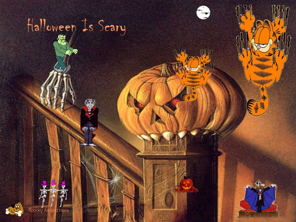 Garfield Halloween Desktop Wallpaper