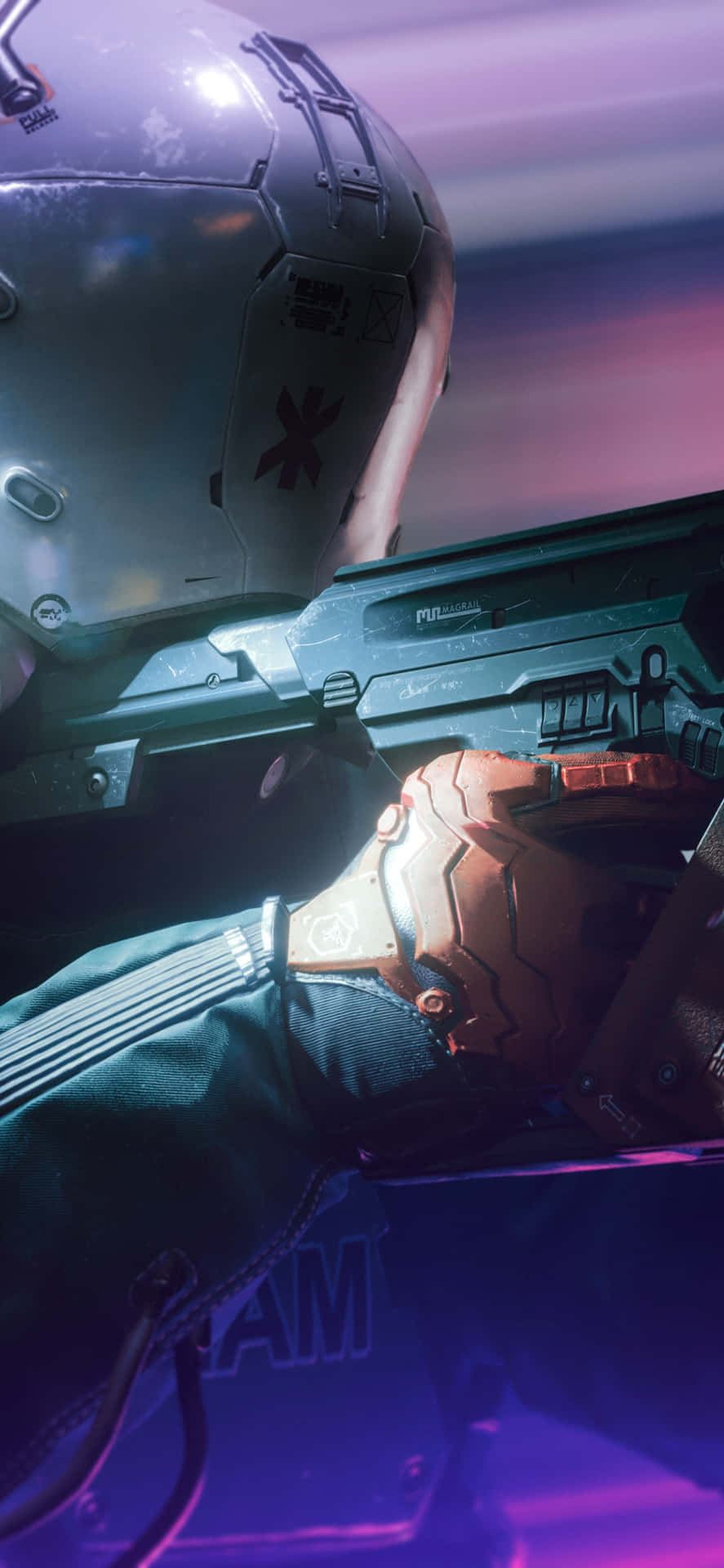 iPhone X Cyberpunk Background Police Wallpaper