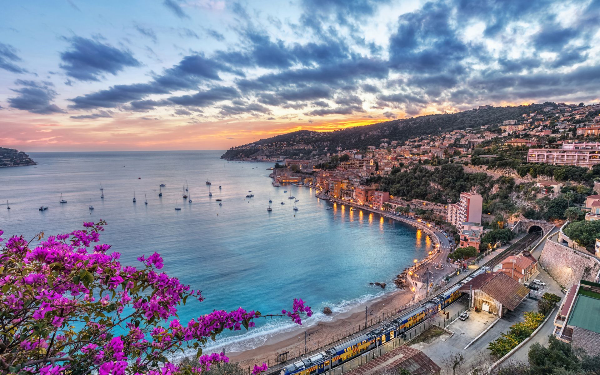 French Riviera Wallpaper Top Background