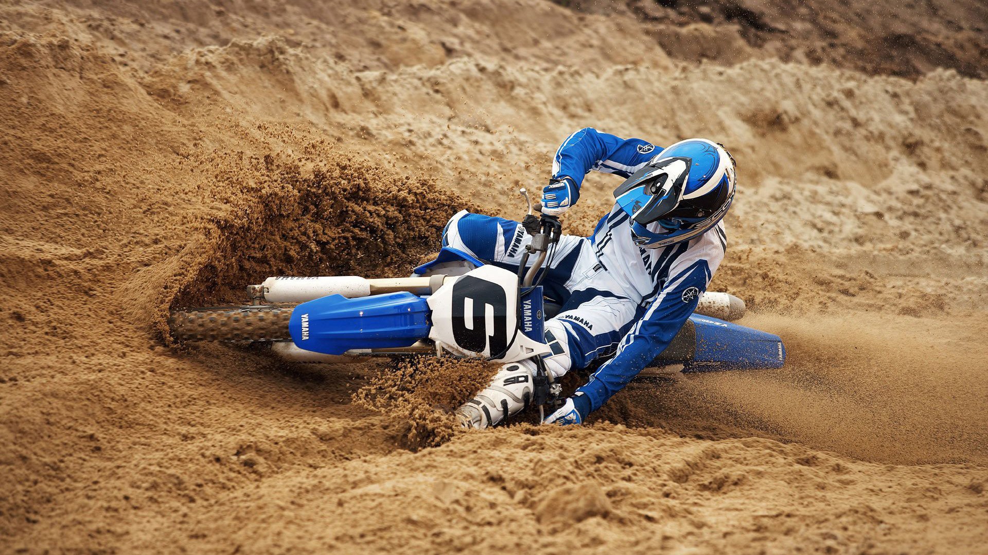 Home Motorcycle HD Wallpaper Yamaha Dirt Bike Sand Motocross