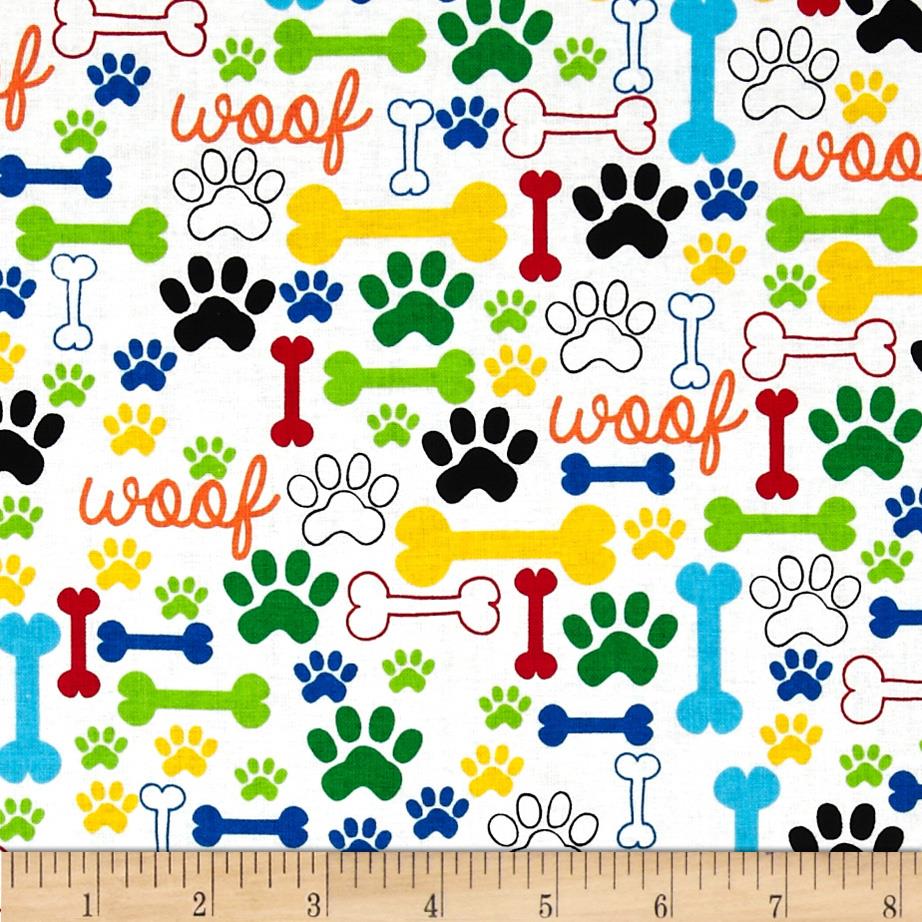 Puppy Paw Print Background Dog Bones Prints