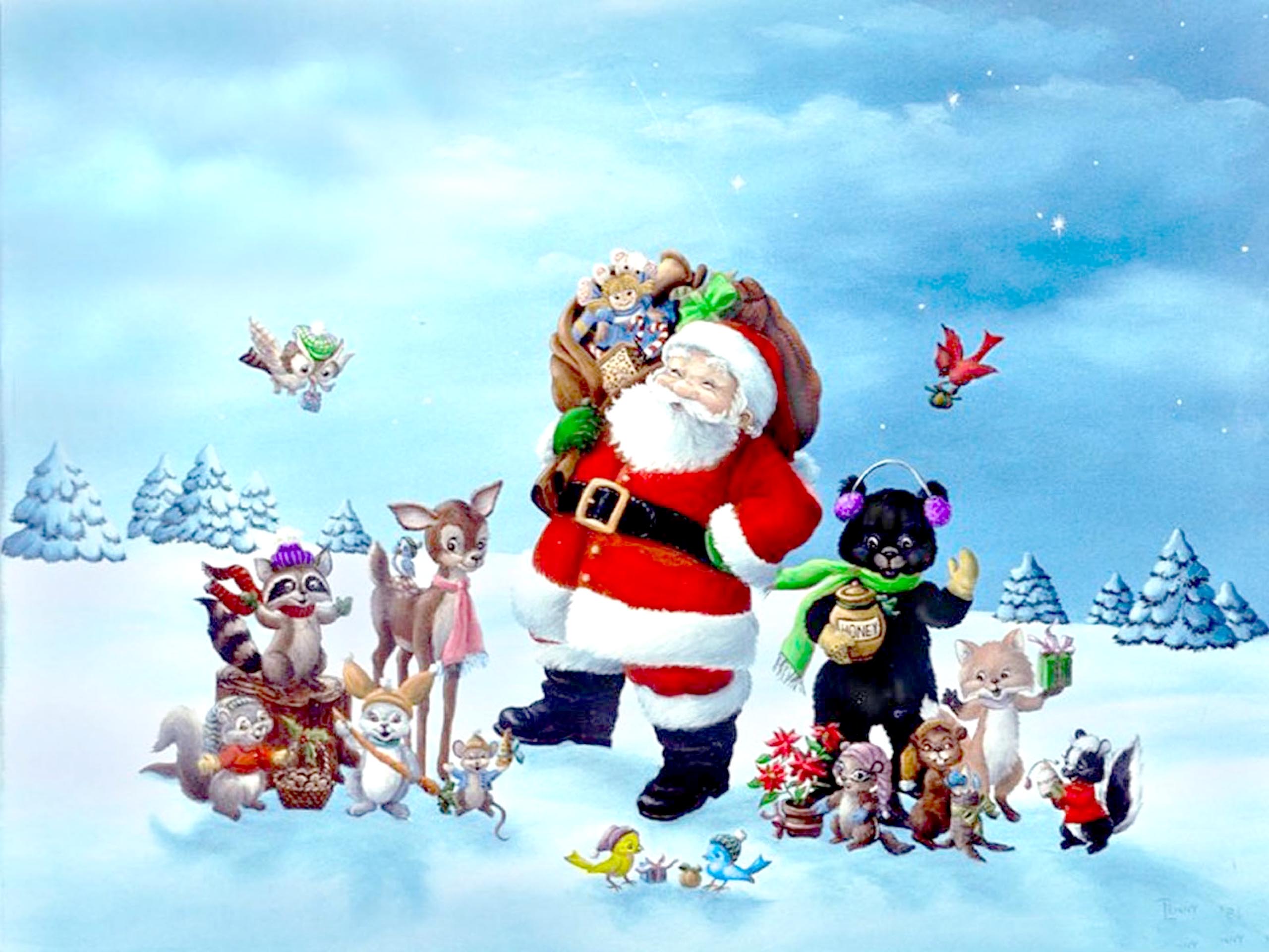Santa Pictures Christmas Wallpaper Background Desktop Background