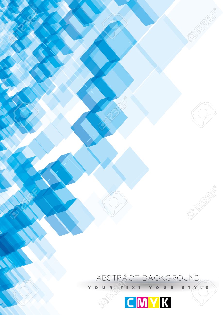 Abstract Blue Background Design A4 Size Vertical Cover