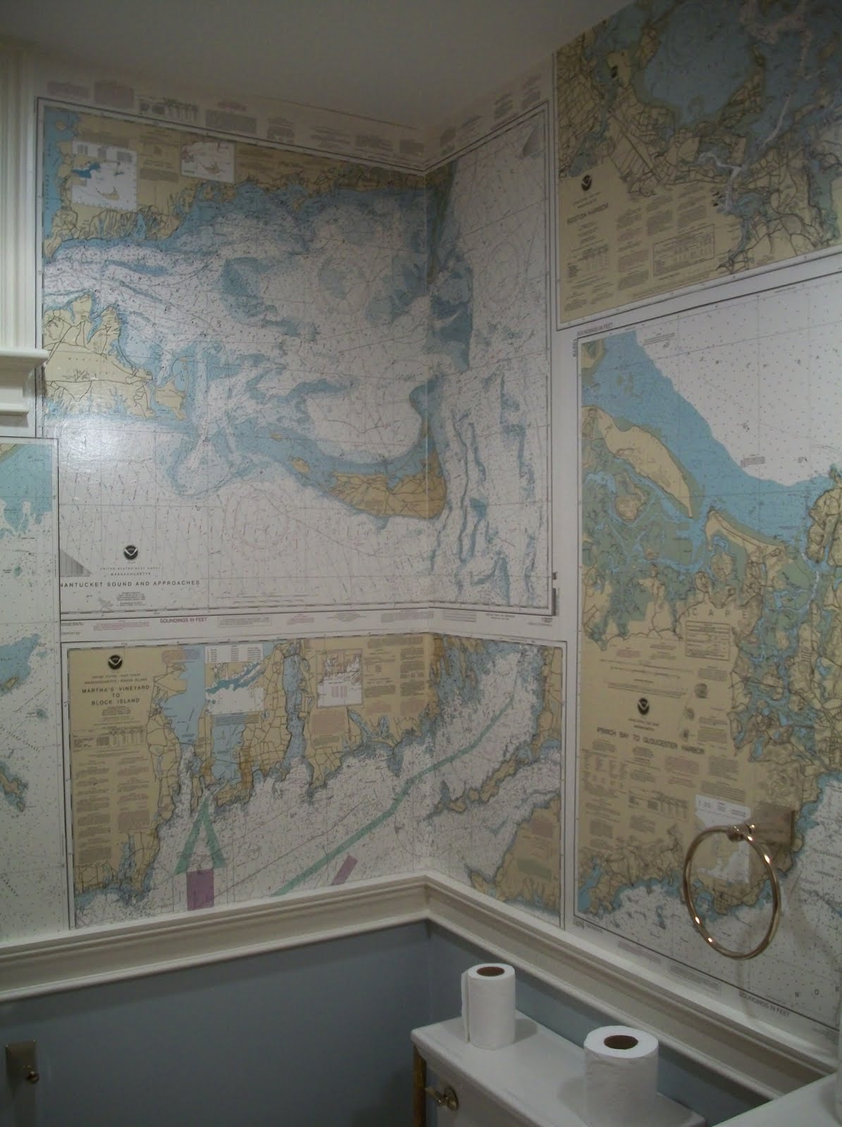 Nautical Chart Wallpaper  Decor