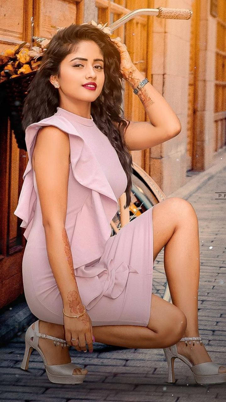 Nisha Guragain In Lavender Dress Kbyslmbbgzsqkj14 Wallpaper