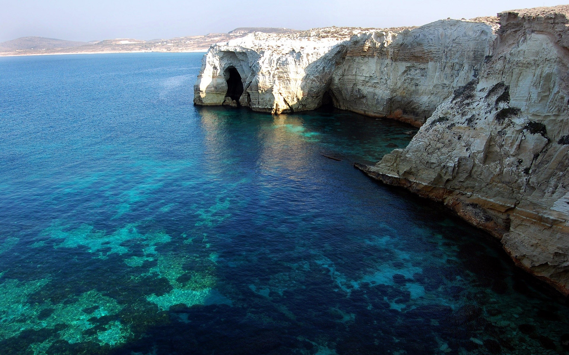 Greece Cliffs desktop wallpaper