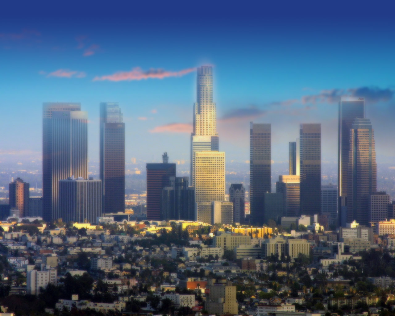 Los Angeles Skyline Wallpaper Picswallpaper