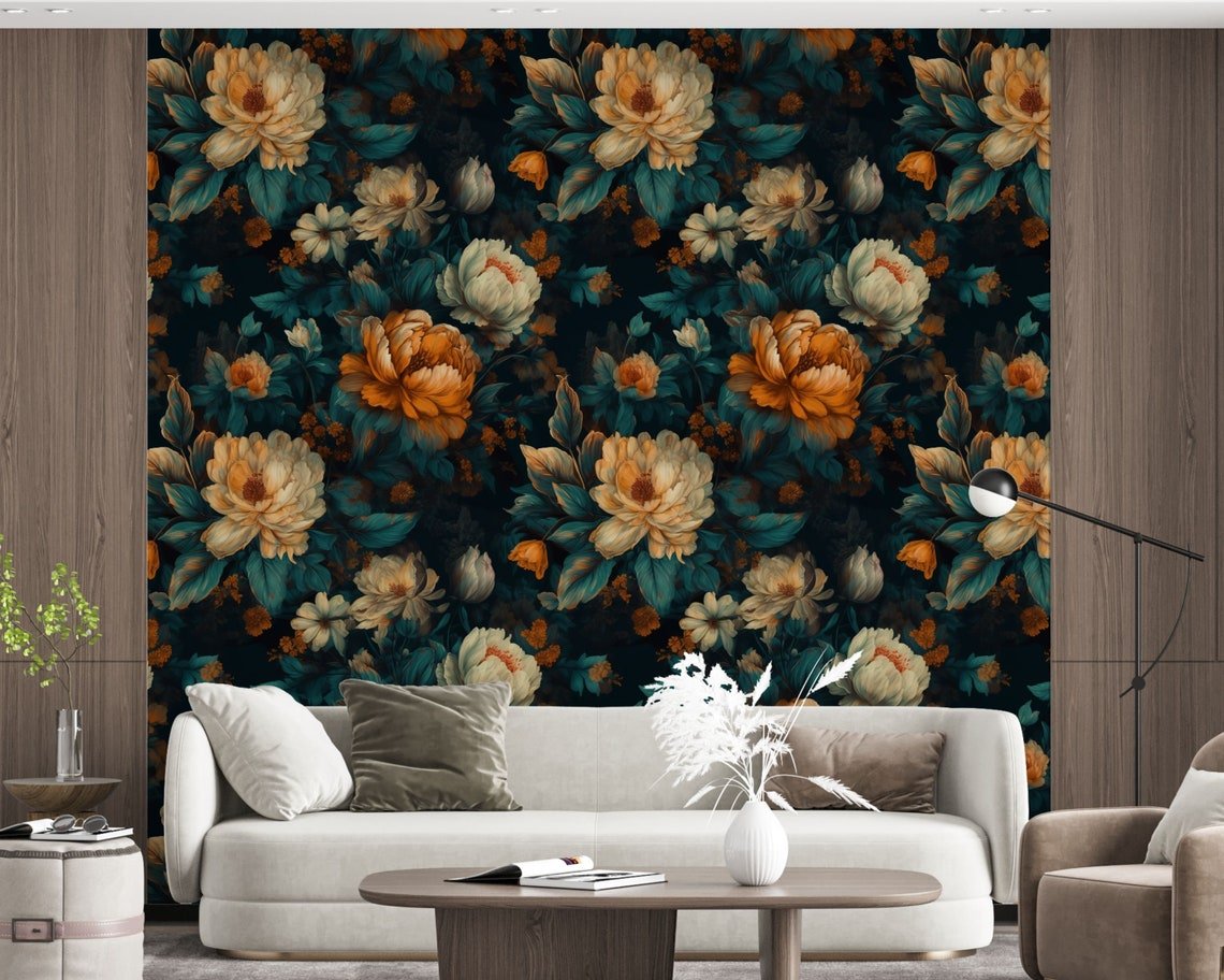 Dark Floral Wallpaper Chicobumbum