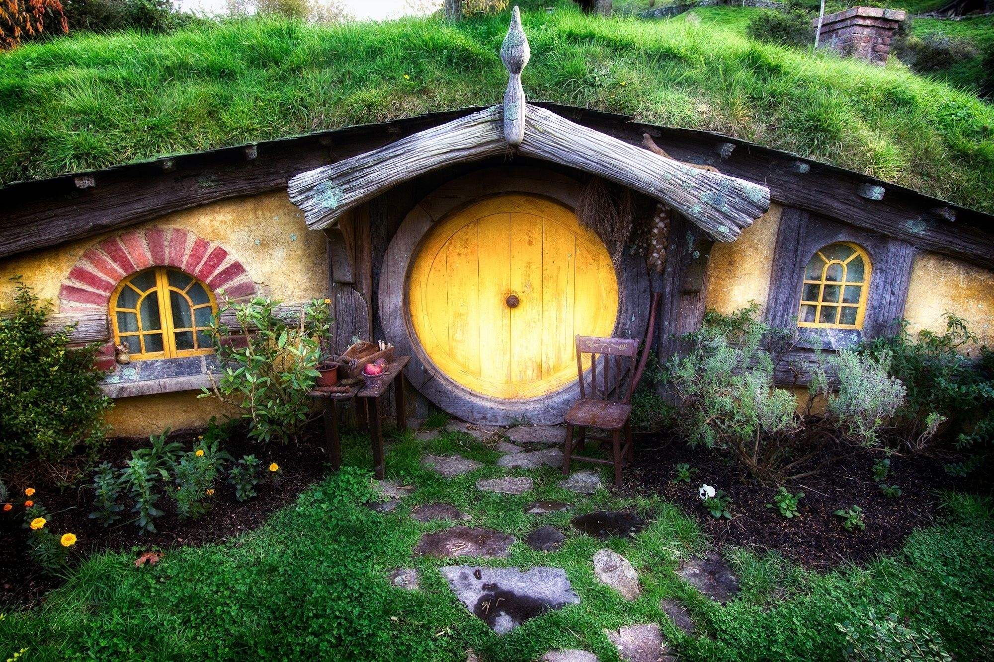 Closeup Of Hobbit House