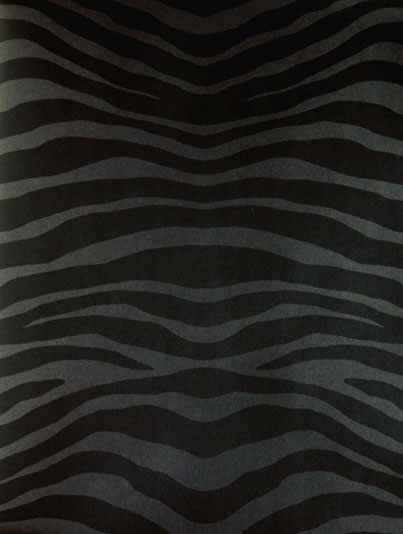 Mara Wallpaper Of Zebra Print In Charcoal And Black