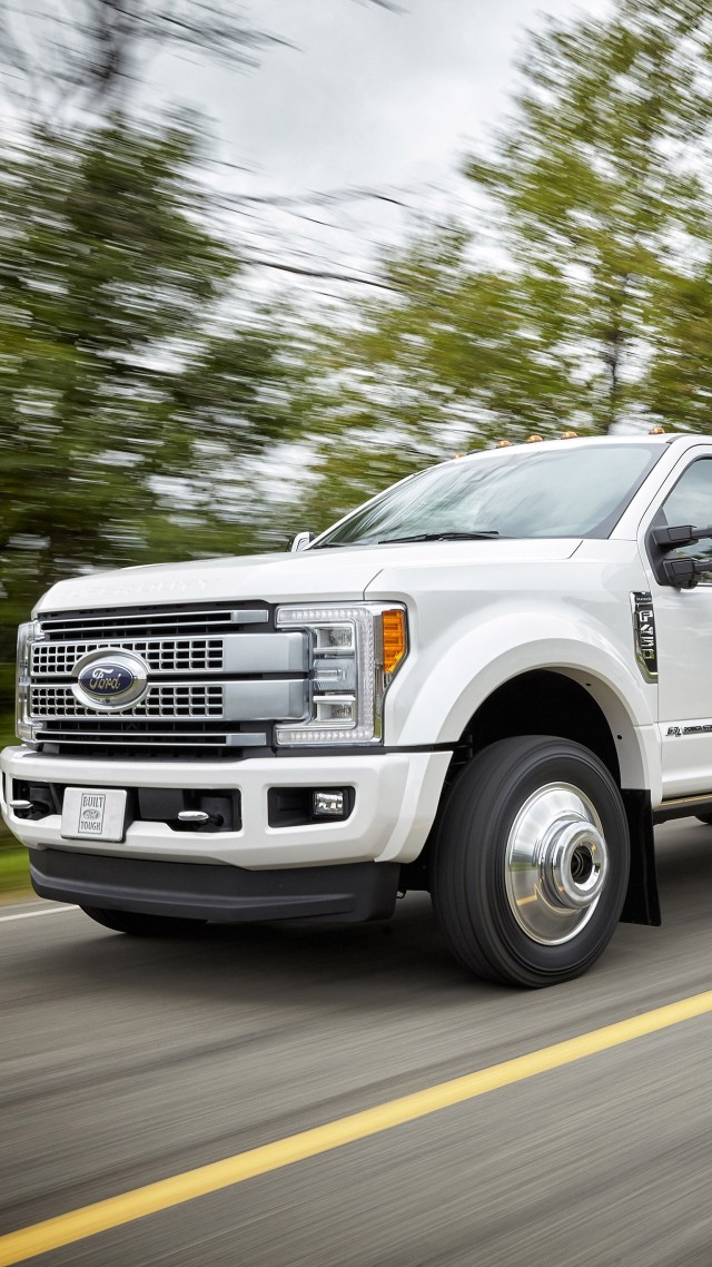 Wallpaper Ford F450 Super Duty Platinum Crew Cab White Cars