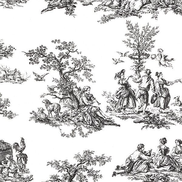 Black Toile Wallpaper For The Home