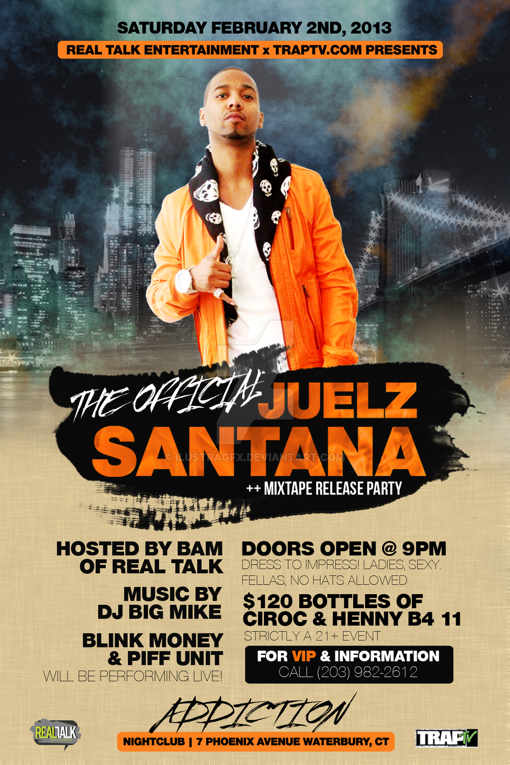 Juelz Santana Official Mixtape Release Party Flyer By
