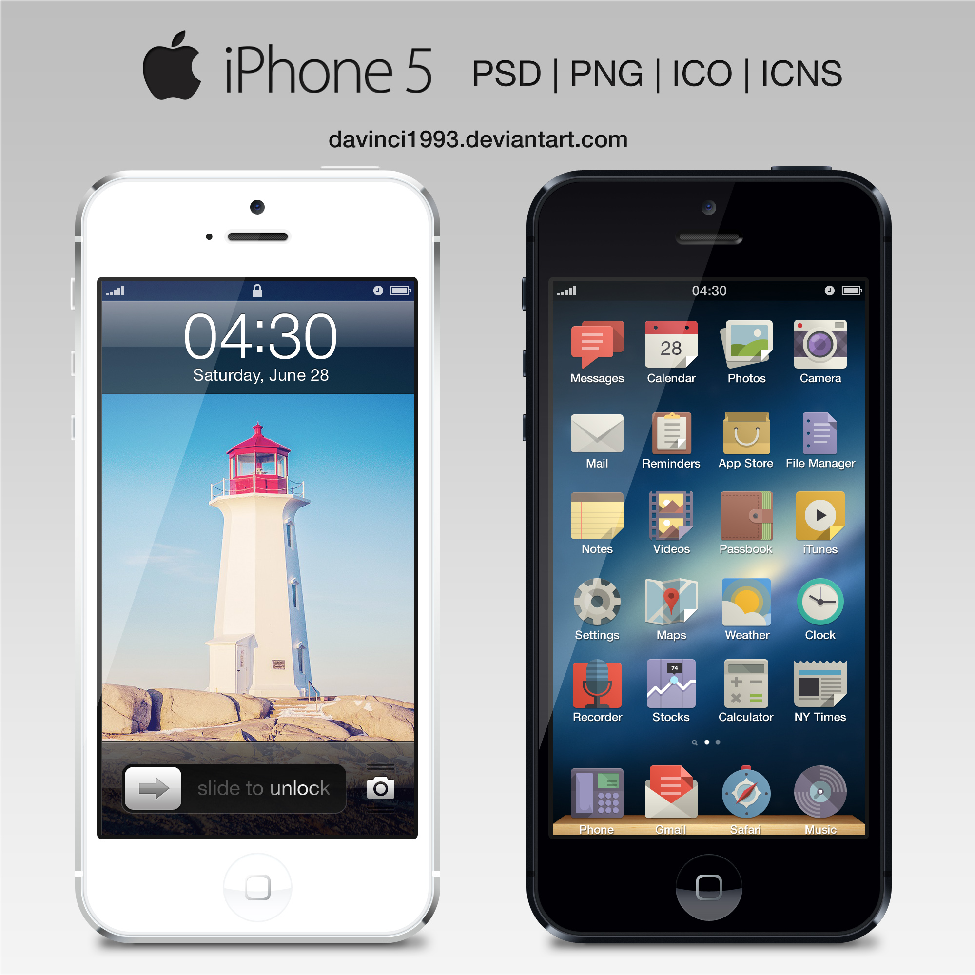 Apple iPhone Psd Png Ico Icns By Davinci1993