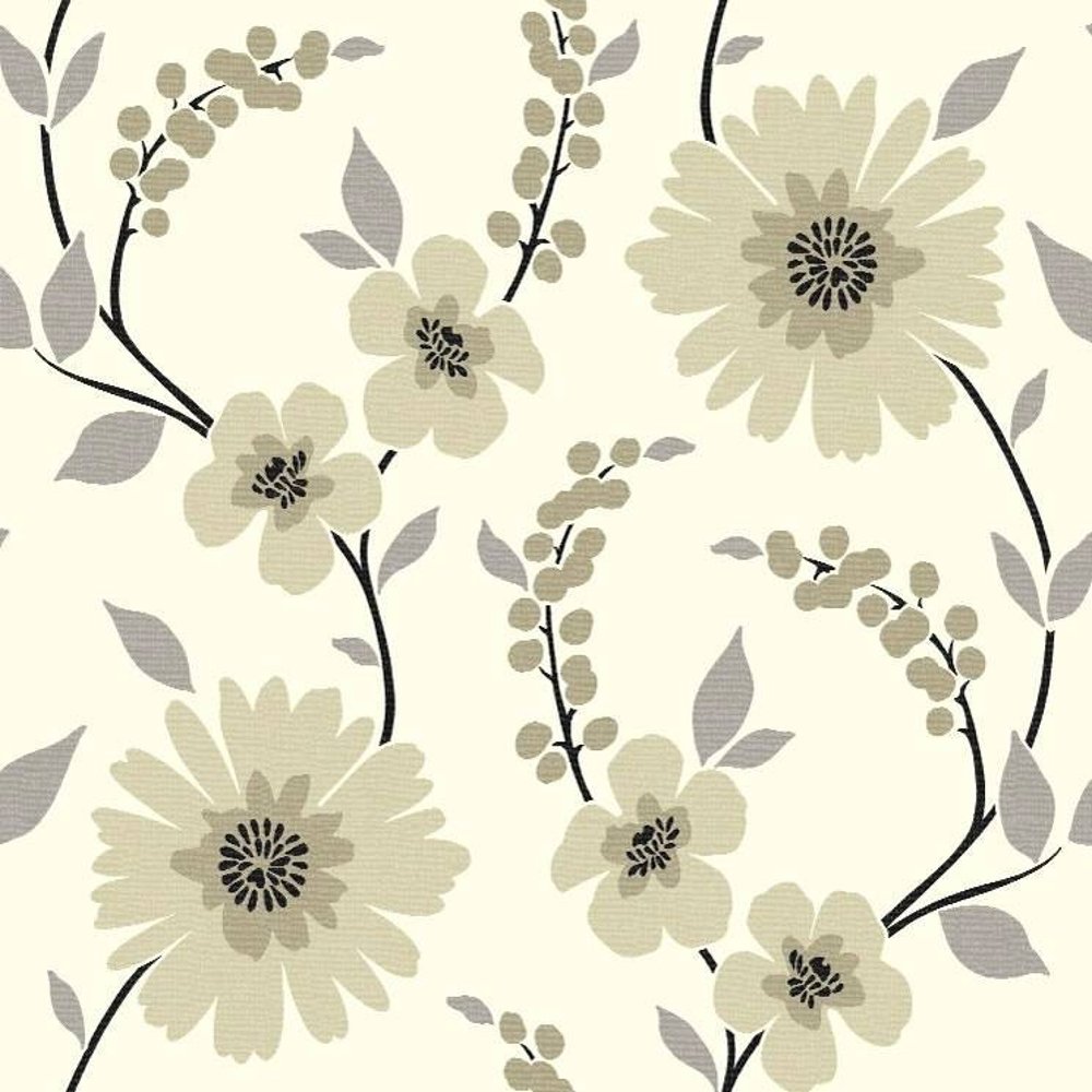 Stansie Floral Trail Luxury Contemporary Flower Wallpaper