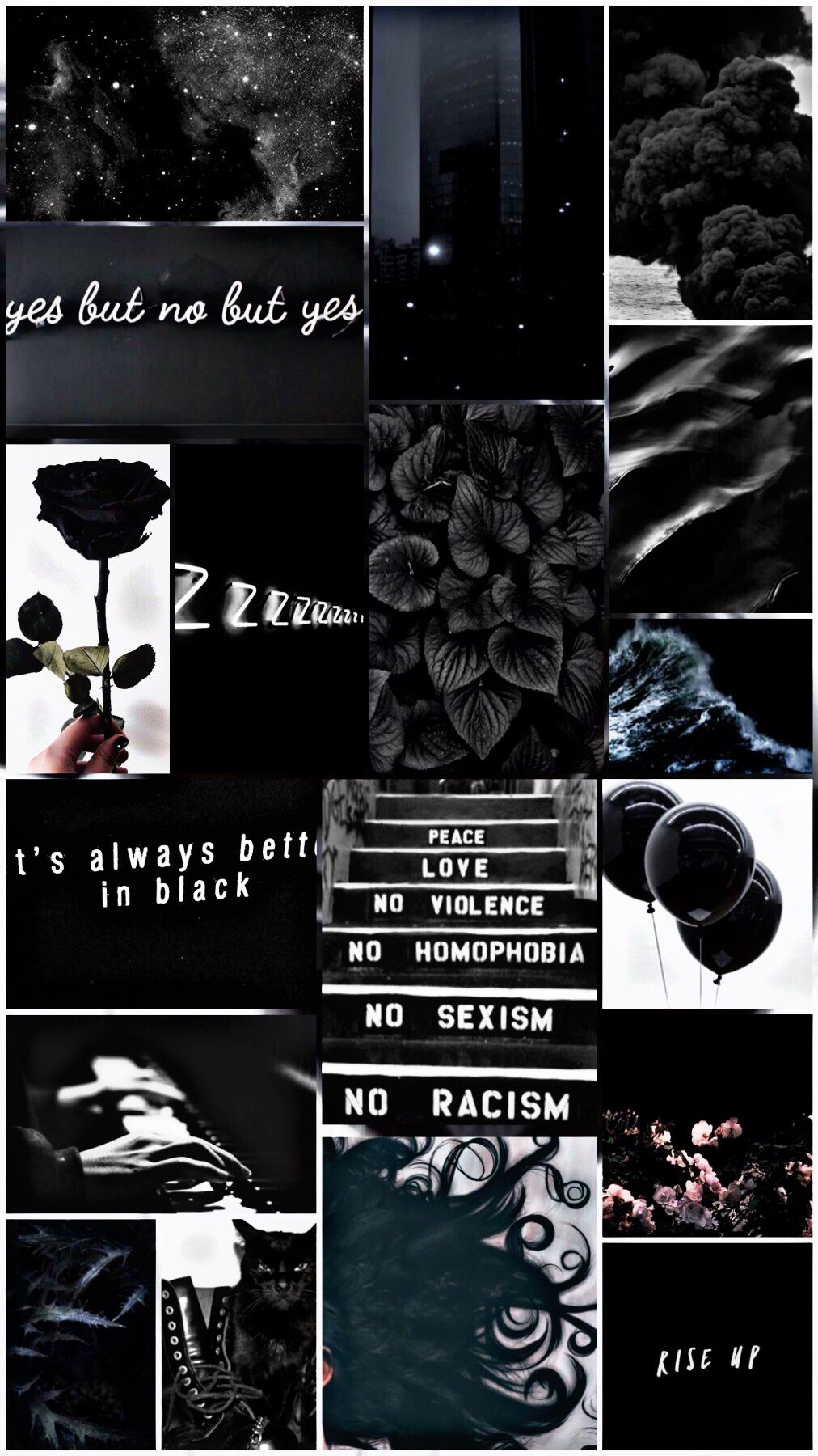 Black Aesthetic Collage Wallpaper