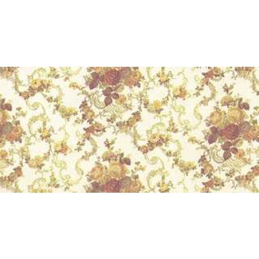 Inch Scale Dollhouse Miniature Wallpaper Roosevelt Rose Yellow