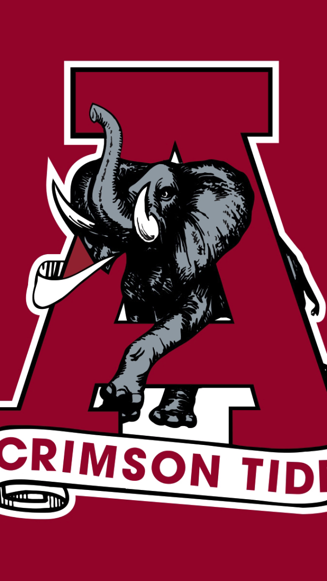 Alabama Crimson Tide Logo iPhone Wallpaper
