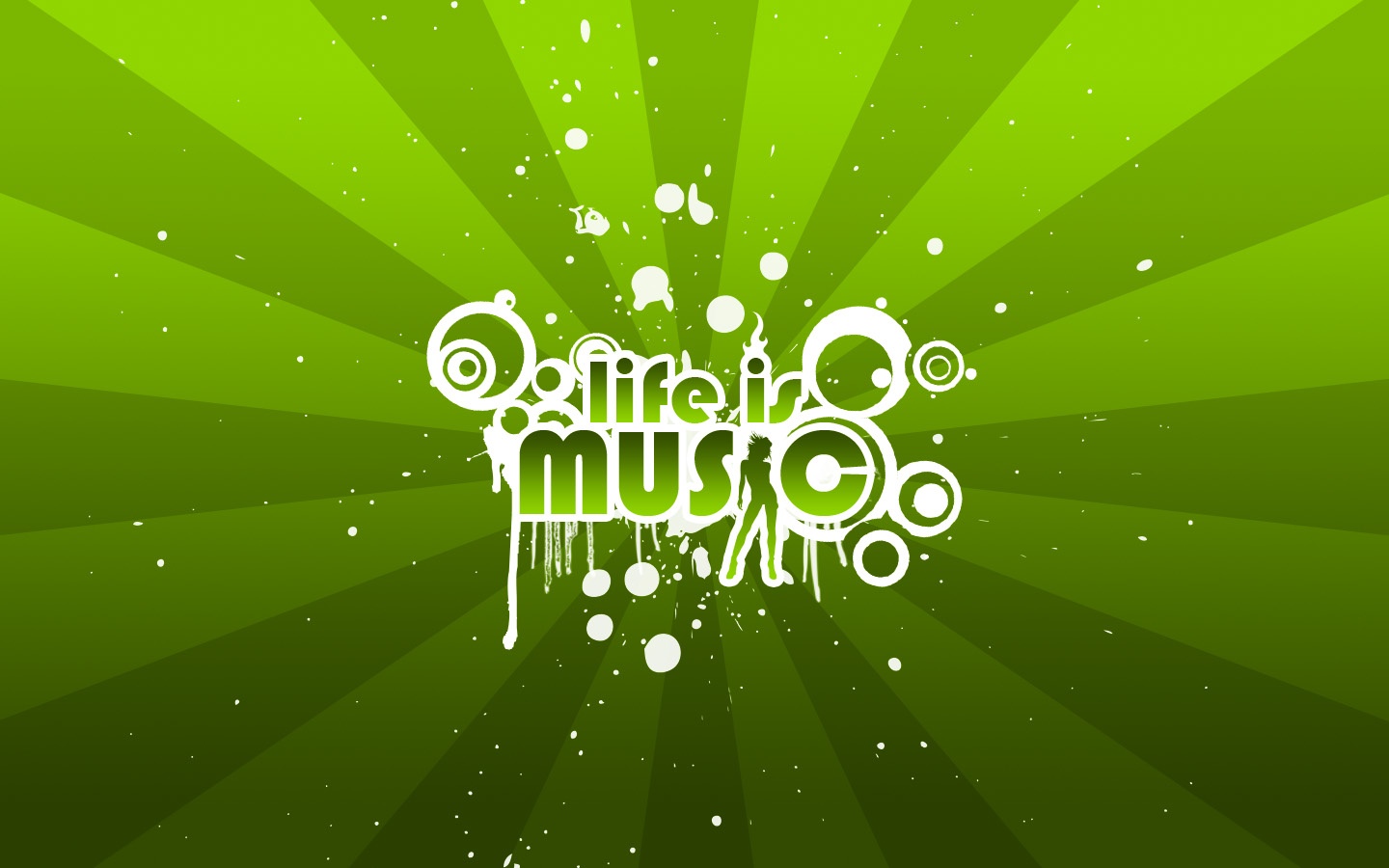 Life Is Music Green Wallpaper And Dance