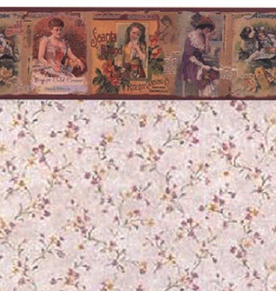 Dollhouse Wallpaper Victorian Advertisement In Beige