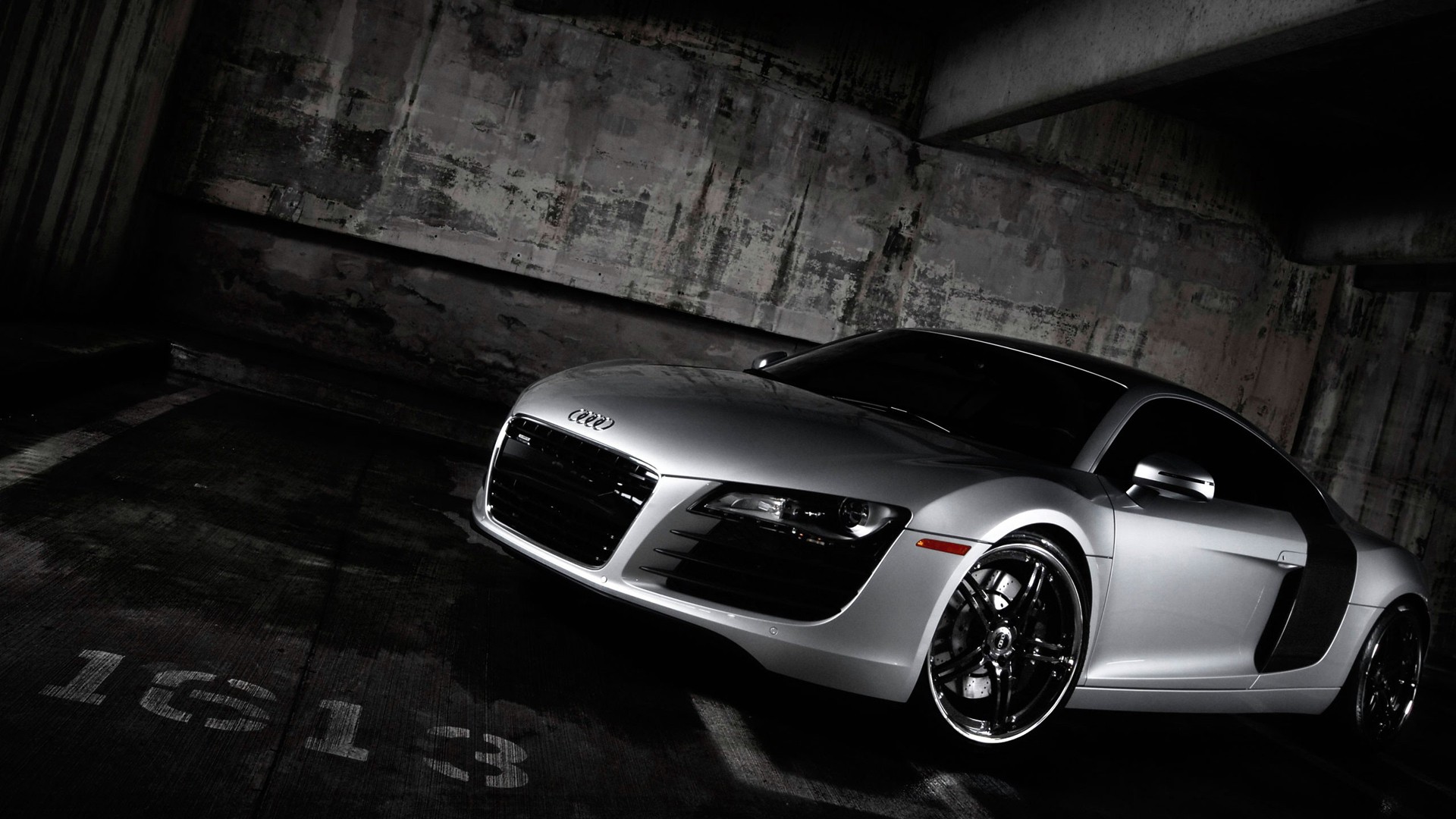 Audi R8 Car Famous Brand White Outdoors Four Rings Wallpaper Gallery