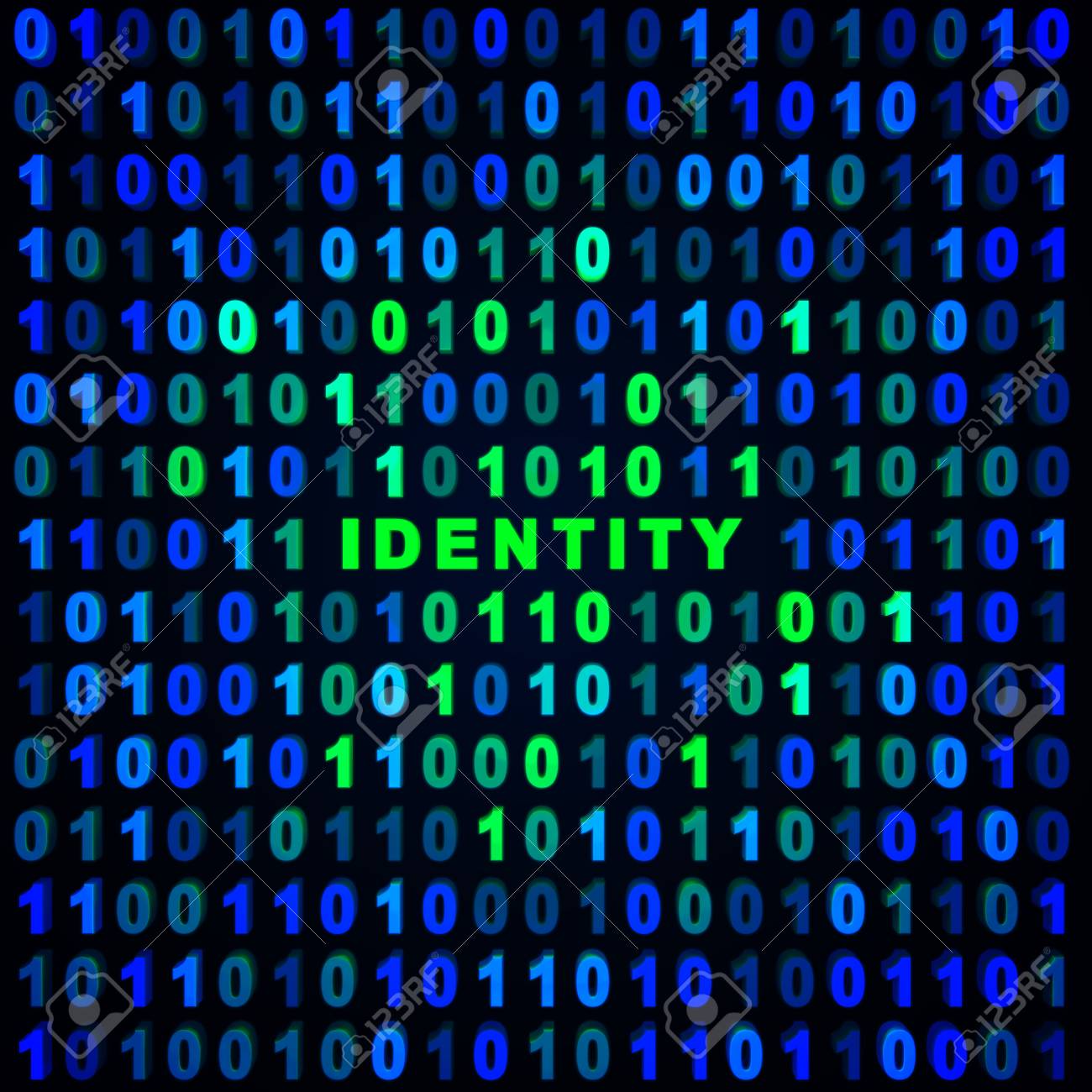 Blue Green Binary Background Identity Stock Photo Picture And