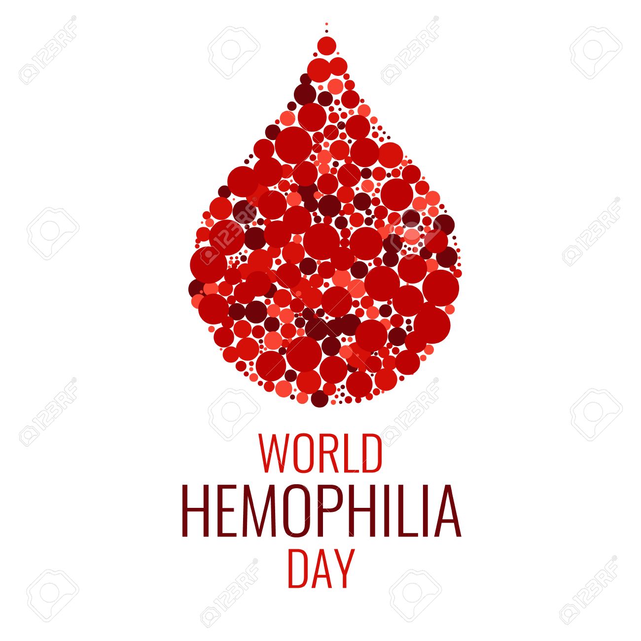 Free download World Hemophilia Day Drop Of Blood Made Of Dots On White ...