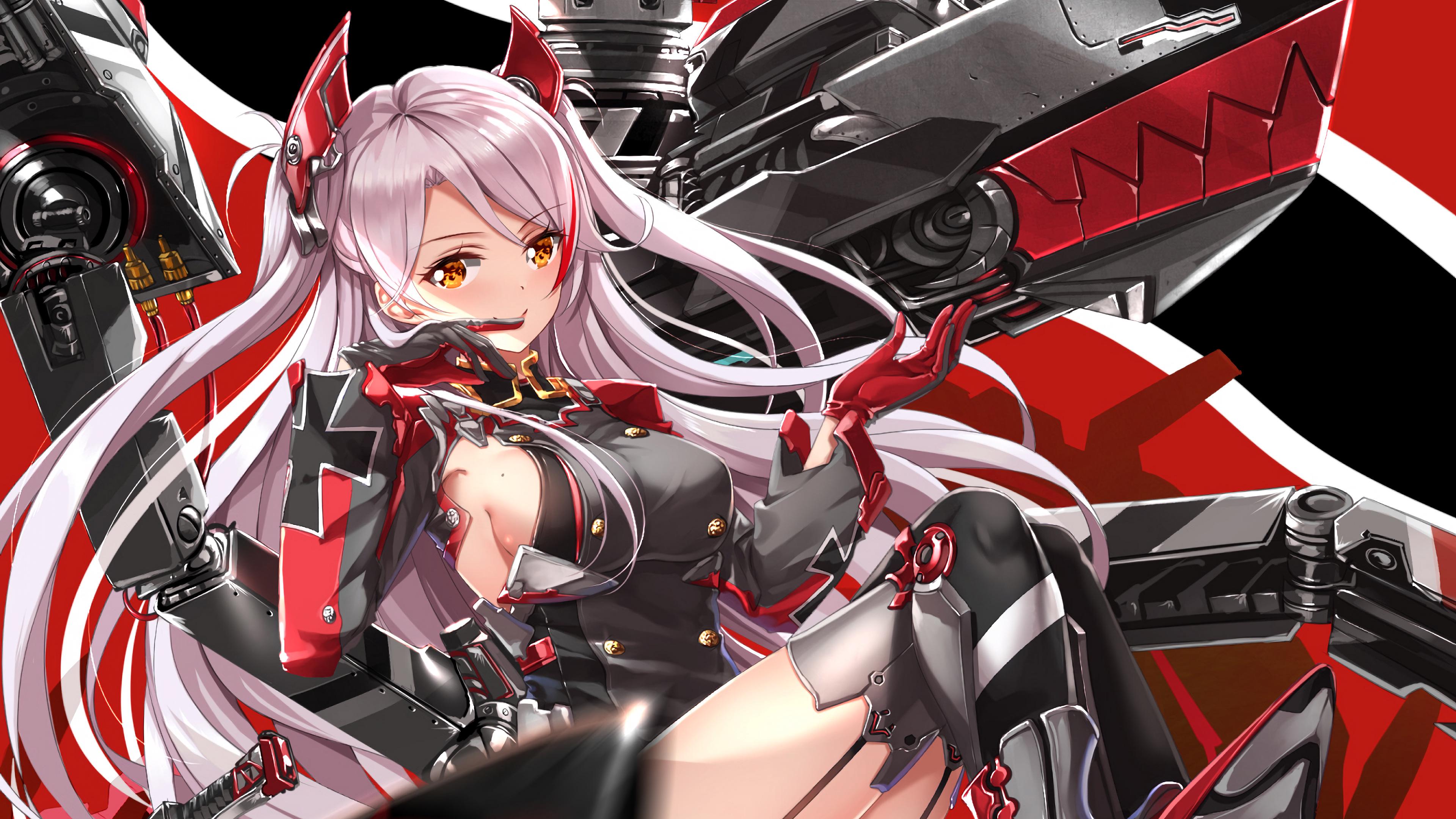 Free Download Azur Lane Prinz Eugen Anime Girl 4k Wallpaper [3840x2160 