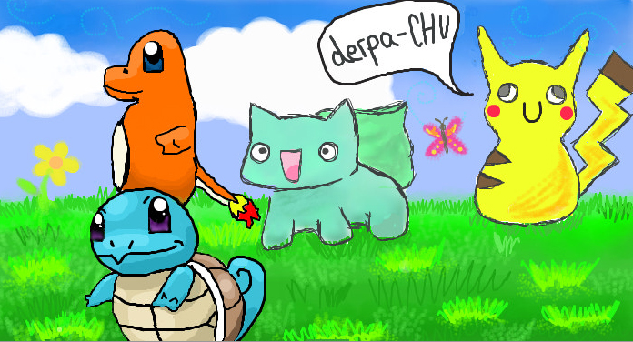 Pokemon Ft Derpachu By Greensmurfz