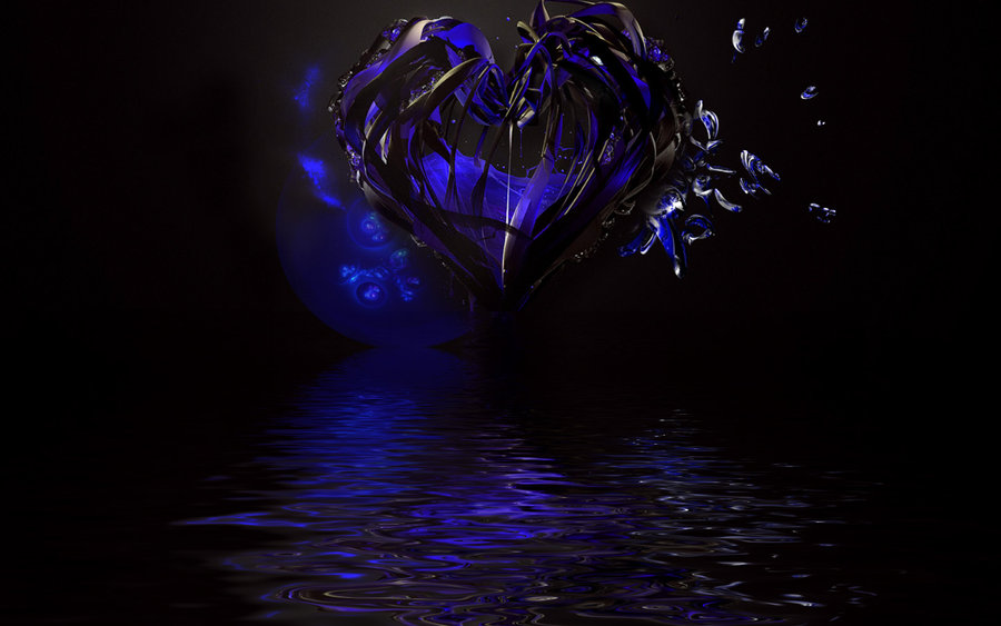 Neon Blue Hearts Wallpaper Heart By