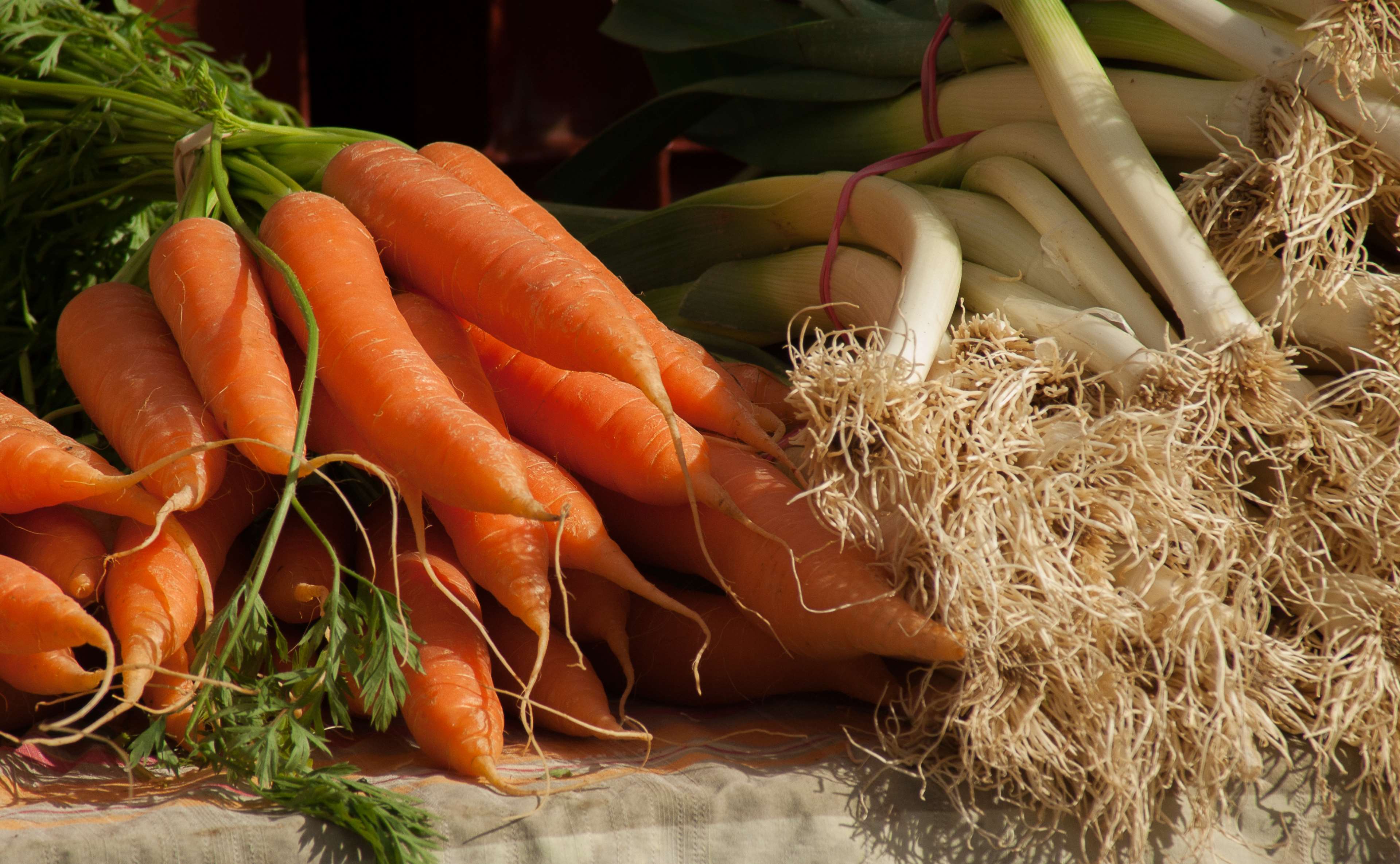 Carrots Leeks Market Vegetable Garden Vegetables 4k Wallpaper
