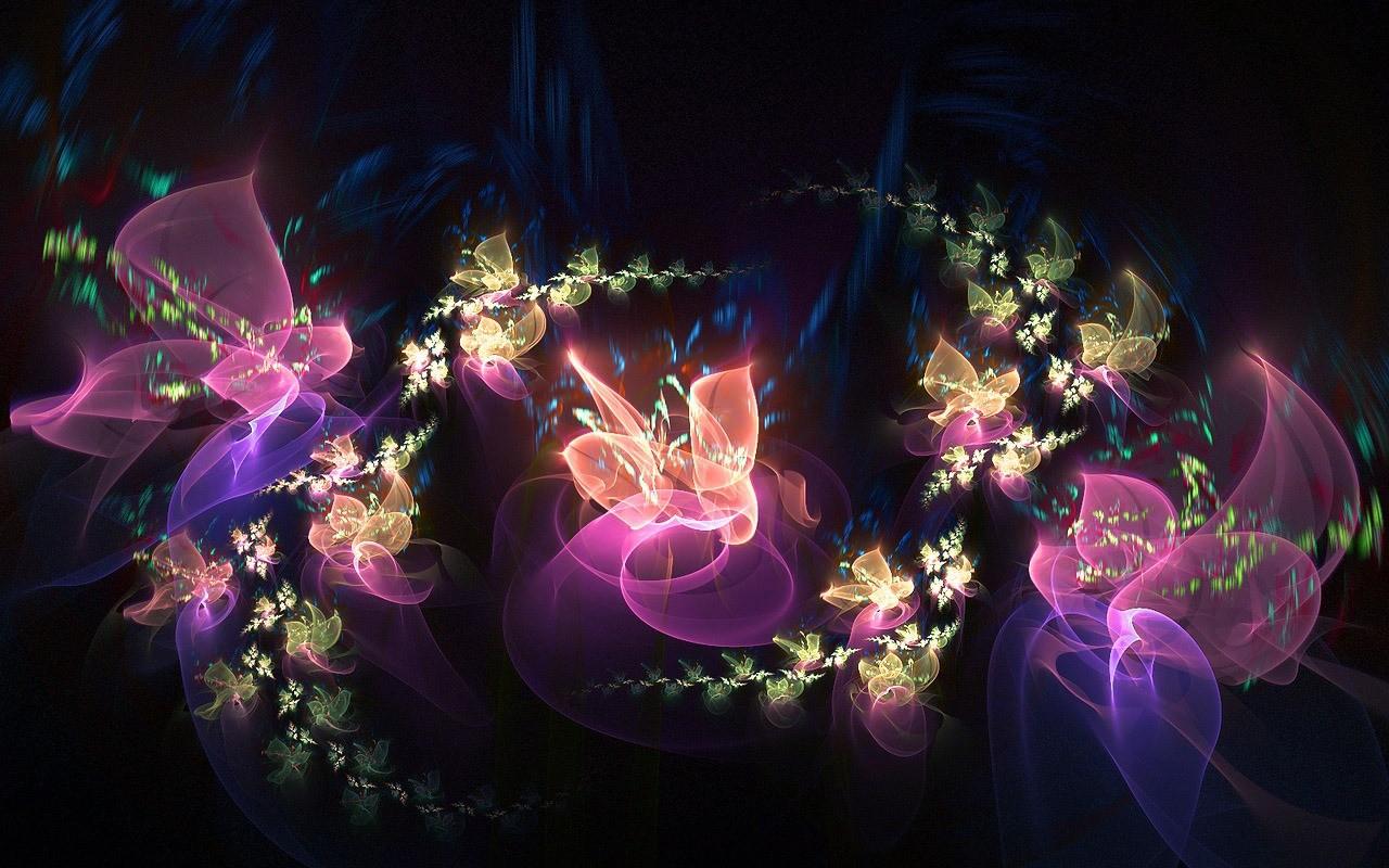 Neon Flower Live Wallpaper Beautiful Abstract Rotating Flowers 3d